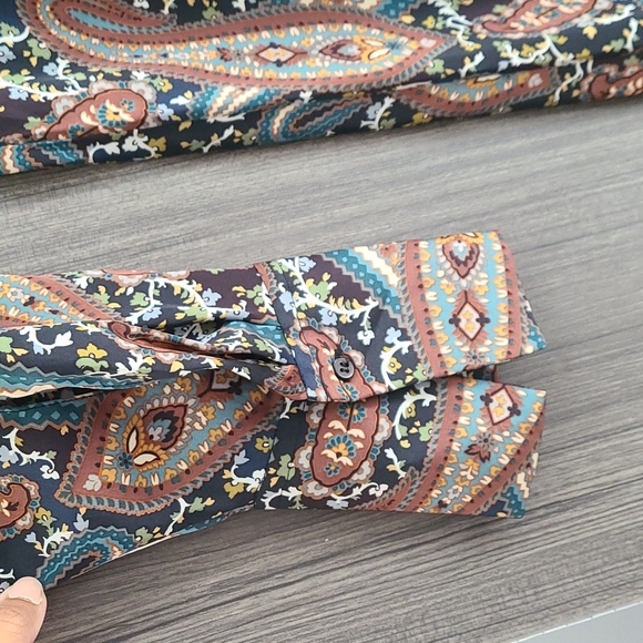 Zara satin effect print midi dress - Picture 4 of 5